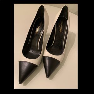 Saint Laurent Black & White Pumps Size 9M